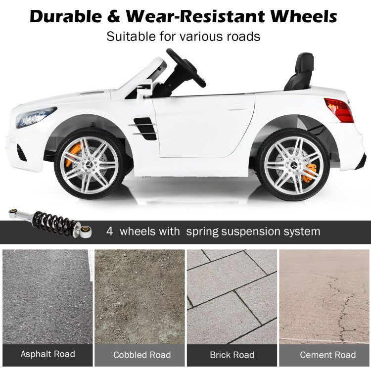12V Licensed Mercedes-Benz SL500 Battery Powered Vehicle Electric Car with Remote Control and LED Lights