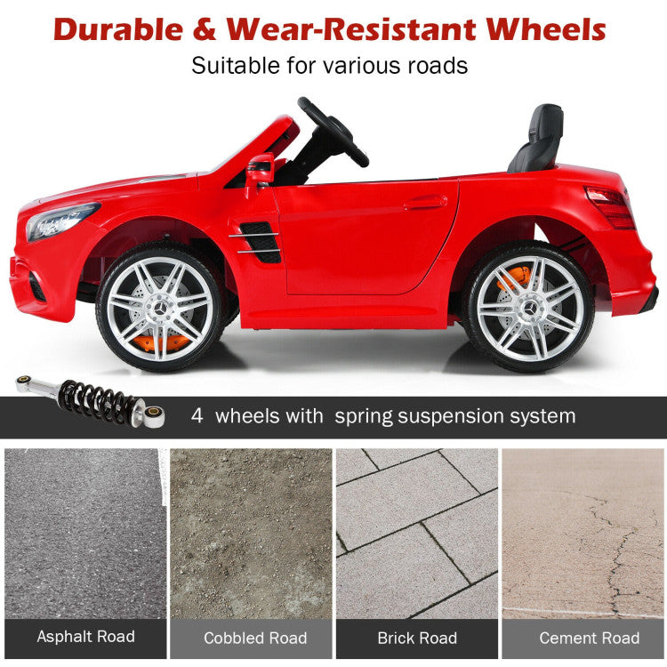 12V Licensed Mercedes-Benz SL500 Battery Powered Vehicle Electric Car with Remote Control and LED Lights