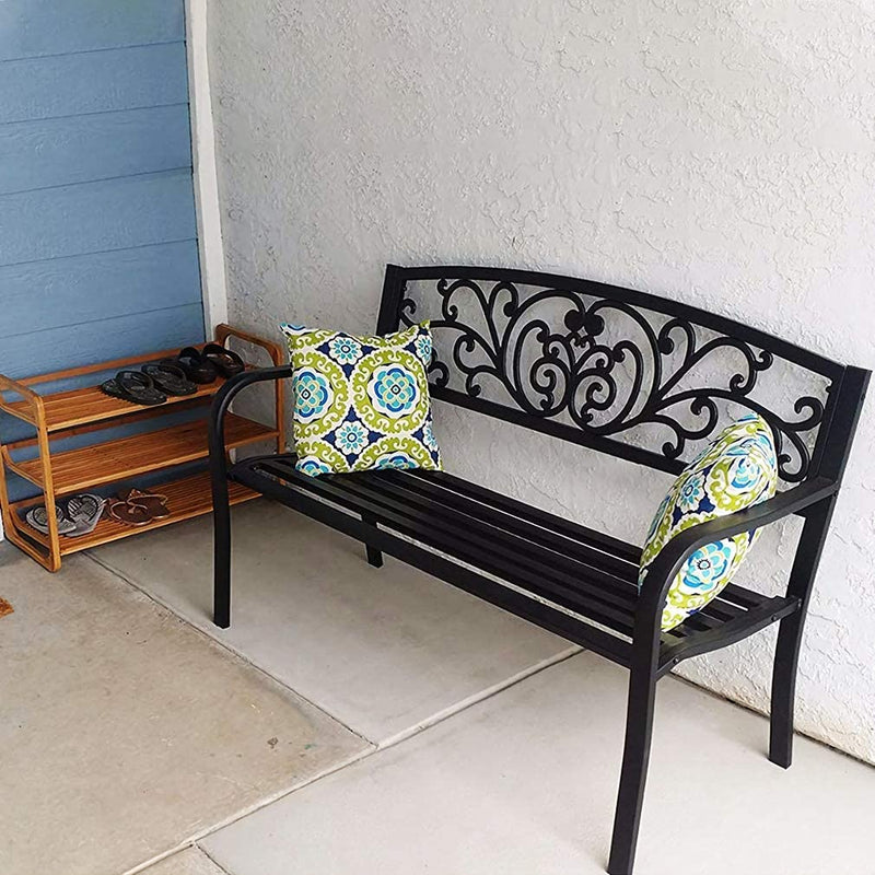 50 Inch Steel Frame Garden Porch Chair