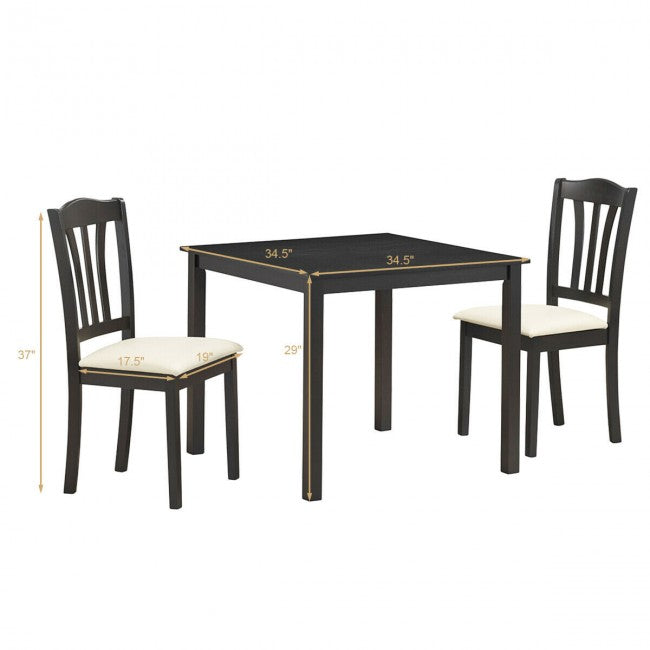 3 Pces Apartment Kitchen Dining Table Set