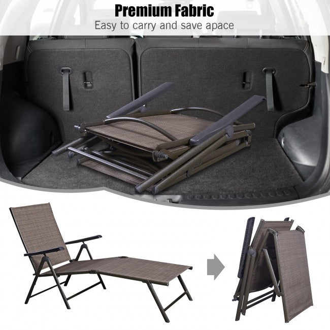 Adjustable outdoor patio pool chaise lounge