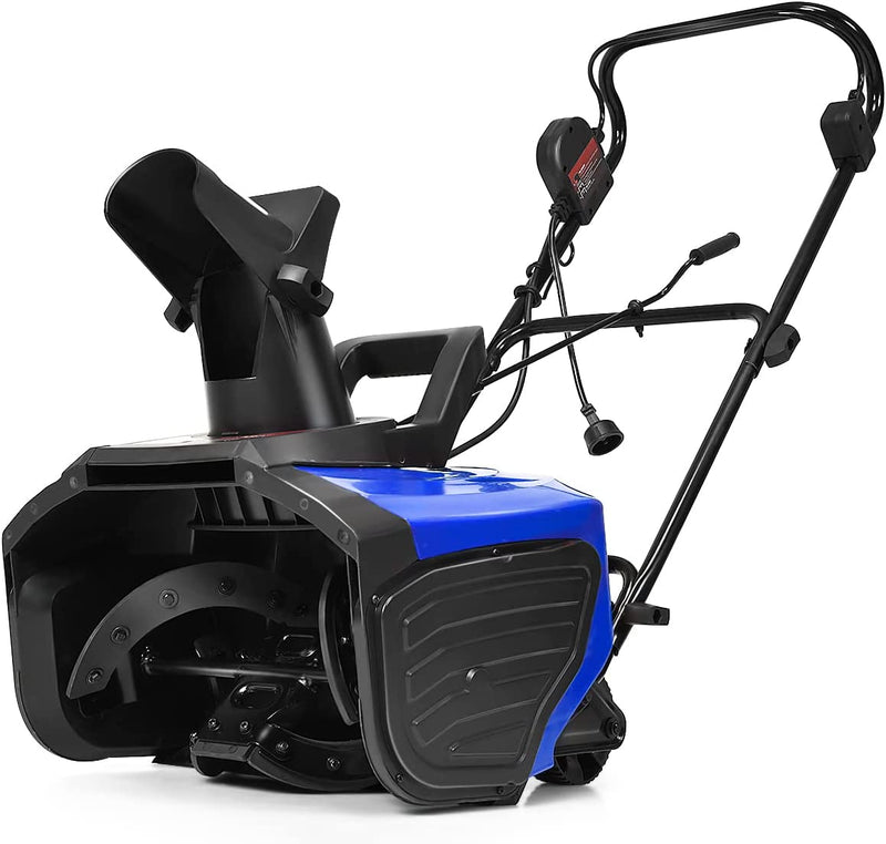 15Amp Electric Snow Thrower 18-Inch Snow Blower with 180° Rotatable Chute 2 Wheels for Yard Driveway Sidewalk