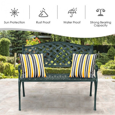 40 Inch Outdoor Aluminum Antique Garden Bench