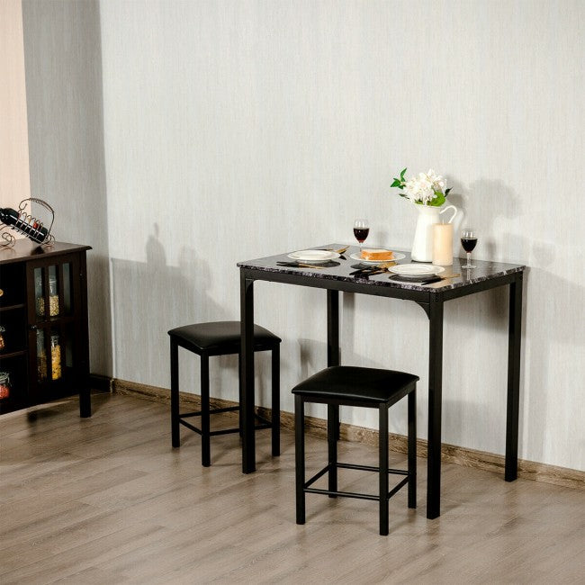3 Pcs Apartment Small Dining Table Set