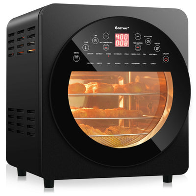 16-in-1 Air Fryer Toaster Oven 15.5 Quart Air Fryer Combo Large Convection Roaster with Rotisserie and Dehydrator