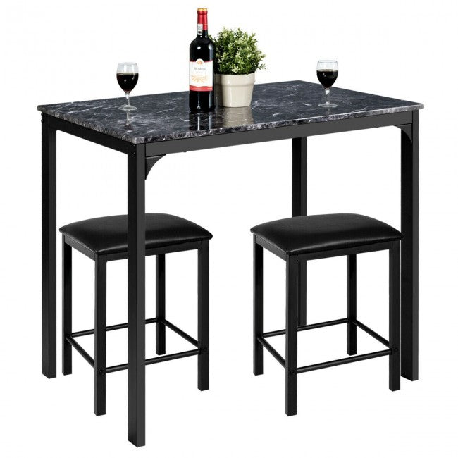 3 Pcs Apartment Small Dining Table Set