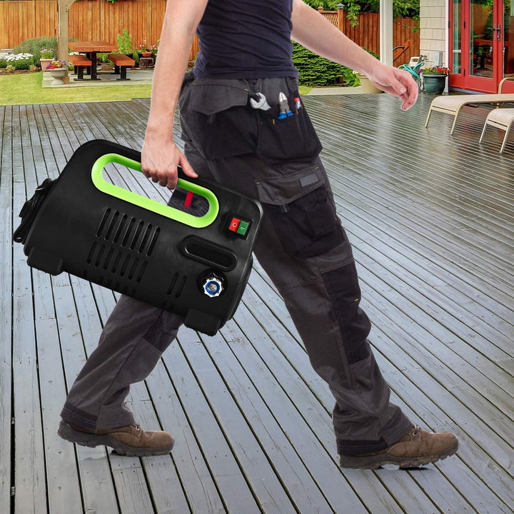 1800PSI Compact Pressure Washer 1.96GPM 1500W Portable High Power Car Cleaning Machine with Adjustable Nozzle and Spray Gun