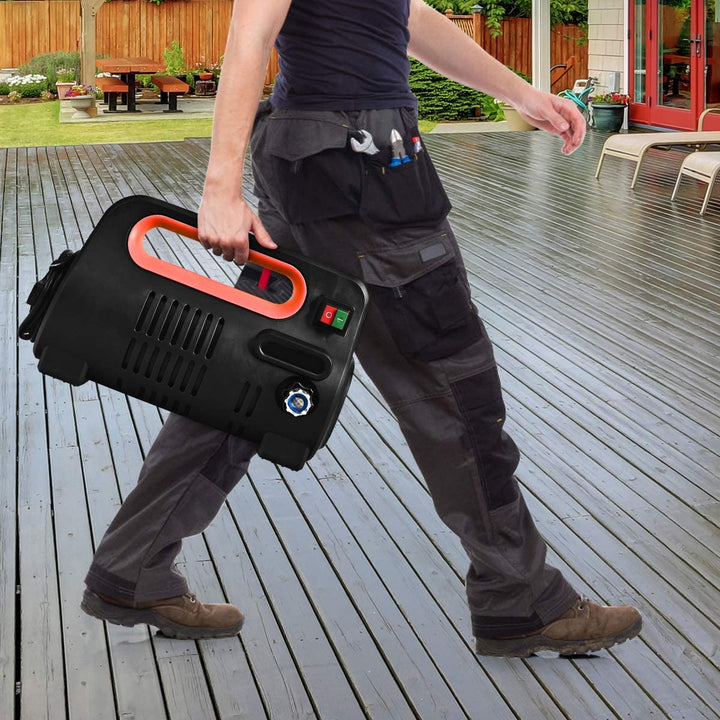1800PSI Compact Pressure Washer 1.96GPM 1500W Portable High Power Car Cleaning Machine with Adjustable Nozzle and Spray Gun