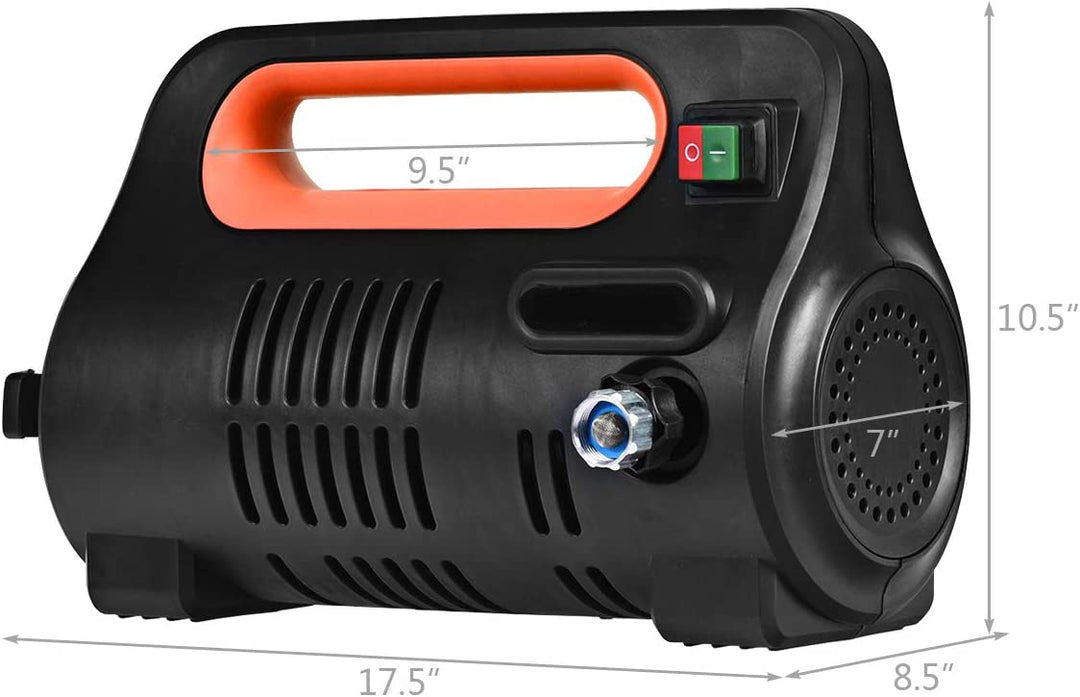 1800PSI Compact Pressure Washer 1.96GPM 1500W Portable High Power Car Cleaning Machine with Adjustable Nozzle and Spray Gun