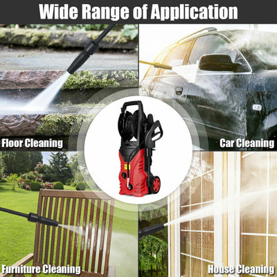 1800W Electric Pressure Washer 2030PSI High-Pressure Washer Cleaner Machine with Adjustable Spray Wand