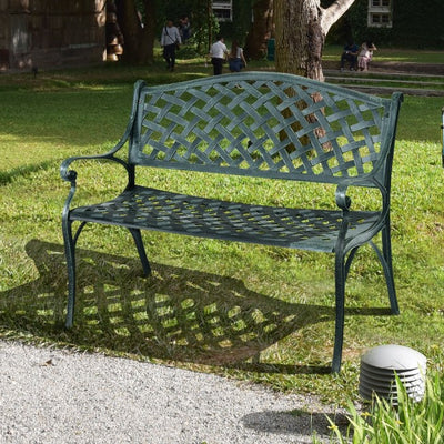 40 Inch Outdoor Aluminum Antique Garden Bench