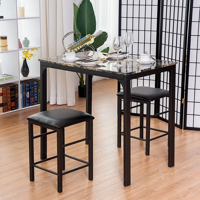 3 Pcs Apartment Small Dining Table Set