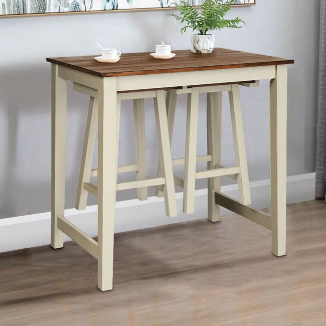 3 Pces Apartment Dining Table Set