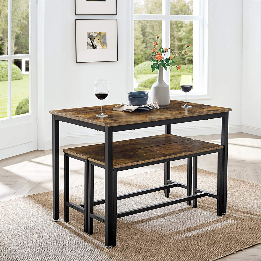 3 Pcs Kitchen Dining Table Set for Limited Space