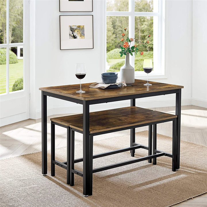 3 Pcs Kitchen Dining Table Set for Limited Space