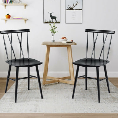 Set of 2 Small Kitchen Dining Side Chairs