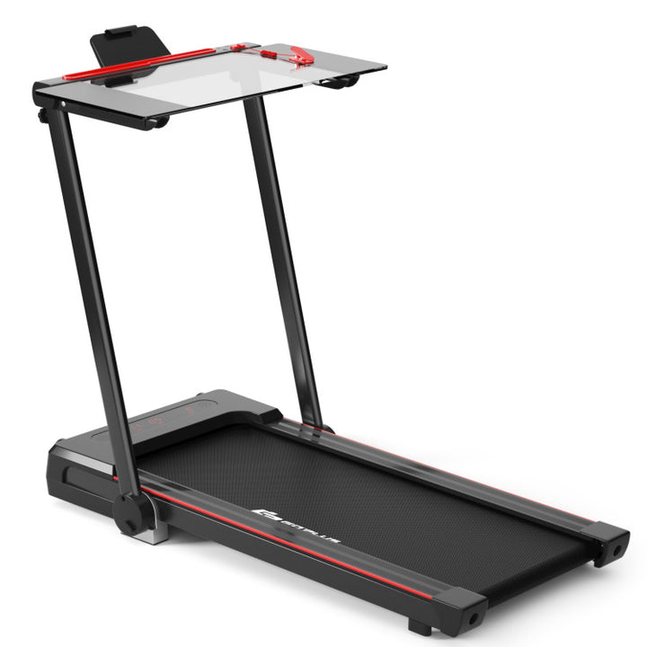 2.25 HP 3-in-1 Electric Folding Treadmill Running Machine with Large Desk and LCD Display