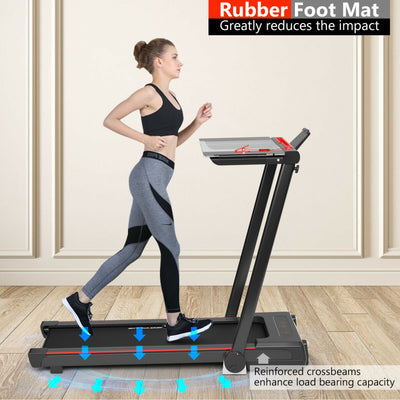 2.25 HP 3-in-1 Electric Folding Treadmill Running Machine with Large Desk and LCD Display