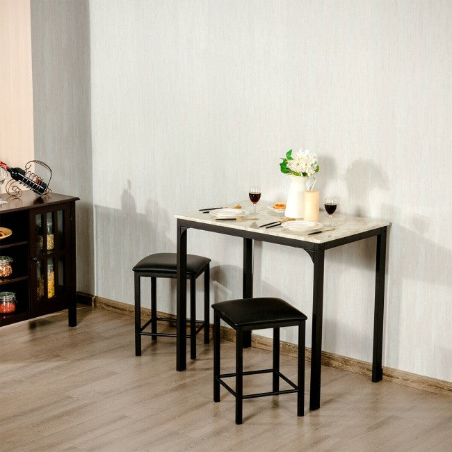 3 Pcs Apartment Small Dining Table Set