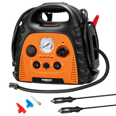 22Ah 12V Powerful Jump Starter Portable 180PSI Air Compressor with LED Light