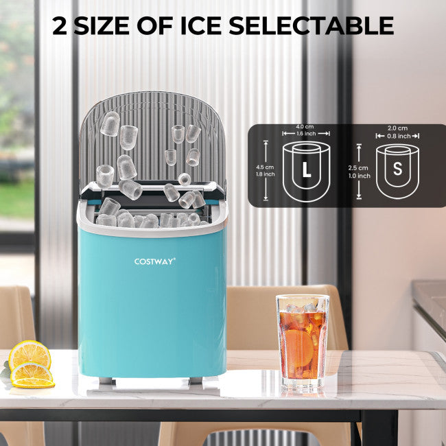 27 LBS/24H Countertop Ice Cube Maker Portable Ice Machine with Self-Cleaning Function