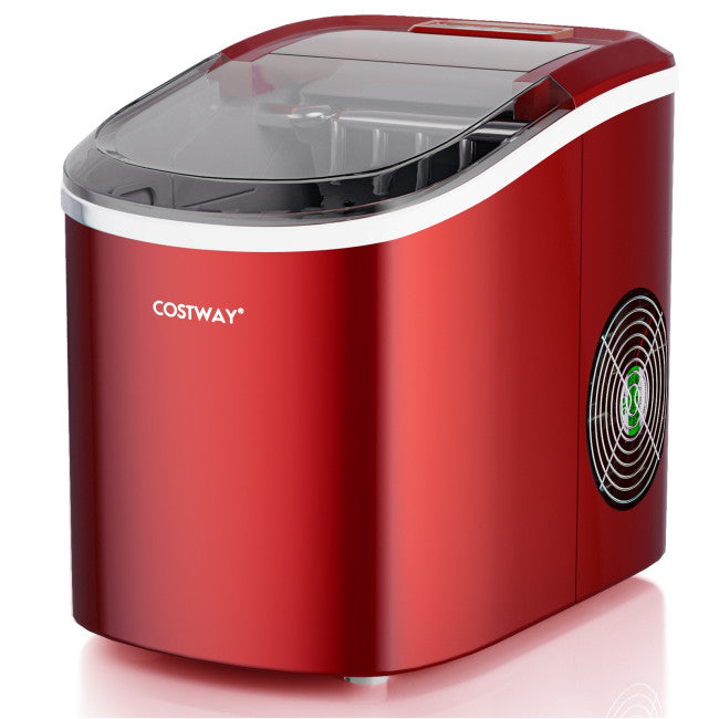 27 LBS/24H Countertop Ice Cube Maker Portable Ice Machine with Self-Cleaning Function