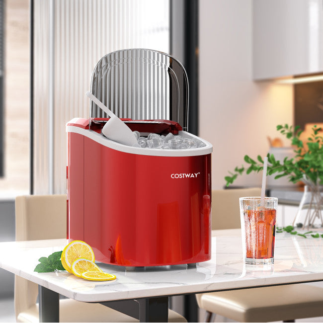 27 LBS/24H Countertop Ice Cube Maker Portable Ice Machine with Self-Cleaning Function