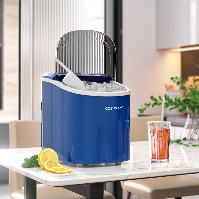 27 LBS/24H Countertop Ice Cube Maker Portable Ice Machine with Self-Cleaning Function