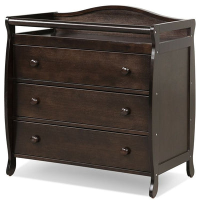 2 In 1 Baby Changer Dresser 3-Drawer Infant Diaper Changing Table with Safety Belt for Nursery