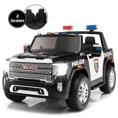 2 Seater Battery Powered GMC Kids Ride on Truck 12V Licensed Electric Car with Remote Control and Storage Box-Canada Only