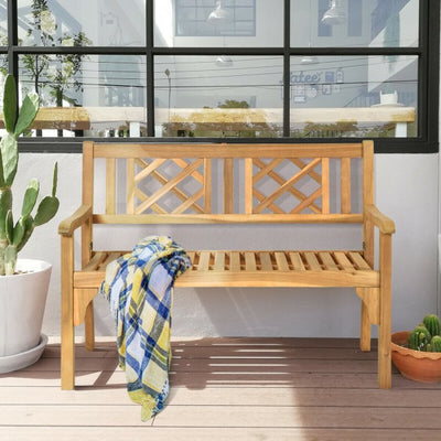 Foldable Garden Patio Bench