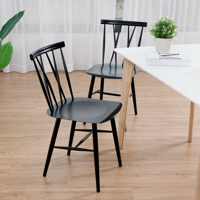 Set of 2 Small Kitchen Dining Side Chairs
