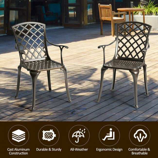 Outdoor Patio Bistro Chairs (Set of 2)