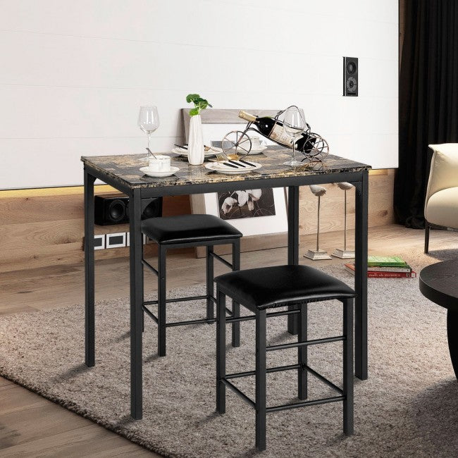 3 Pcs Apartment Small Dining Table Set