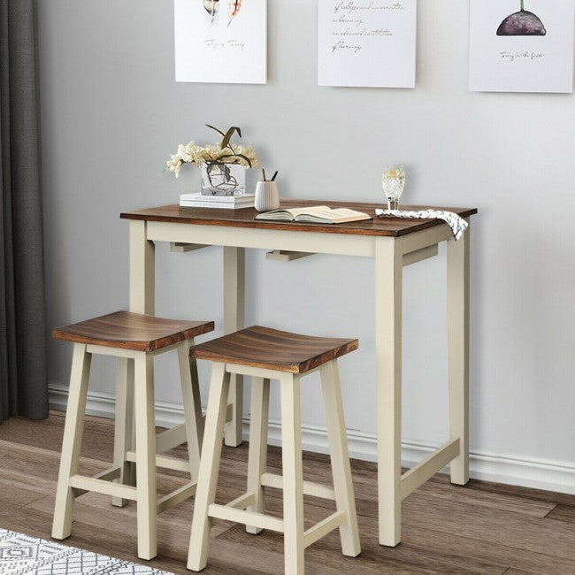 3 Pces Apartment Dining Table Set