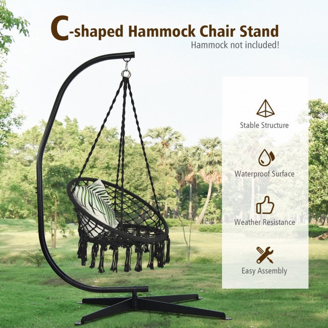 C Shape Steel Hammock Hanging Chair