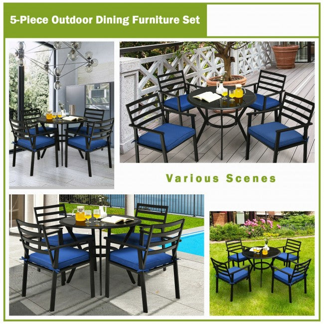 5 Pcs Apartment Dining Table Set