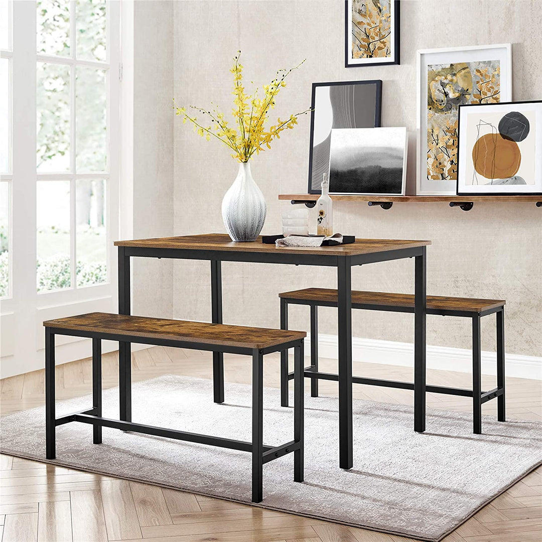 3 Pcs Kitchen Dining Table Set for Limited Space
