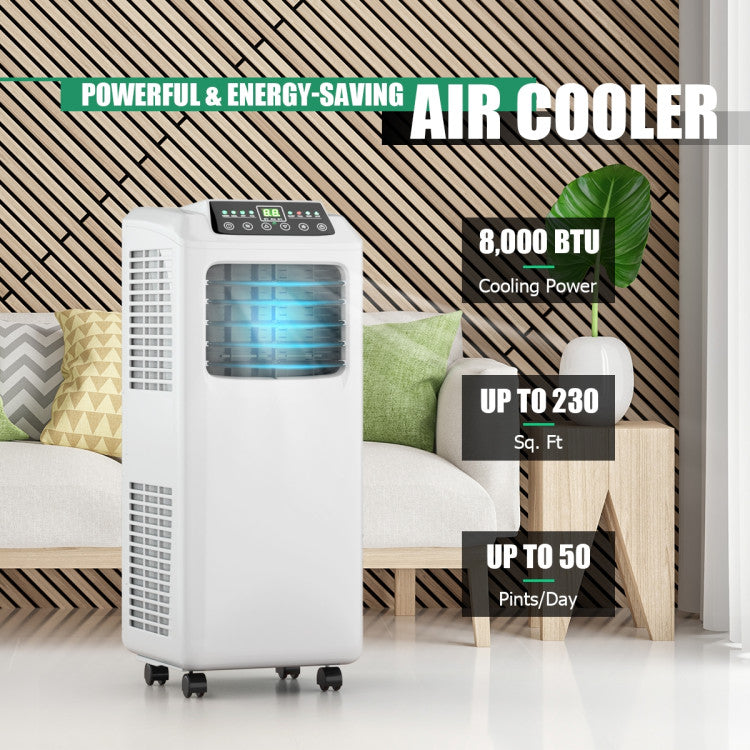 3-In-1 Multifunctional Air Cooler 8000BTU Portable Air Conditioner with Remote Control