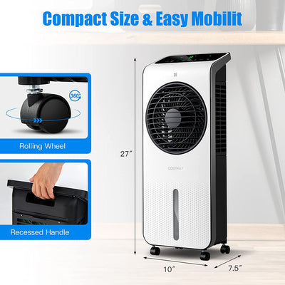 3-in-1 Evaporative Air Cooler Portable Air Conditioner Air Cooling Fan with 12H Timer and 3 Wind Modes