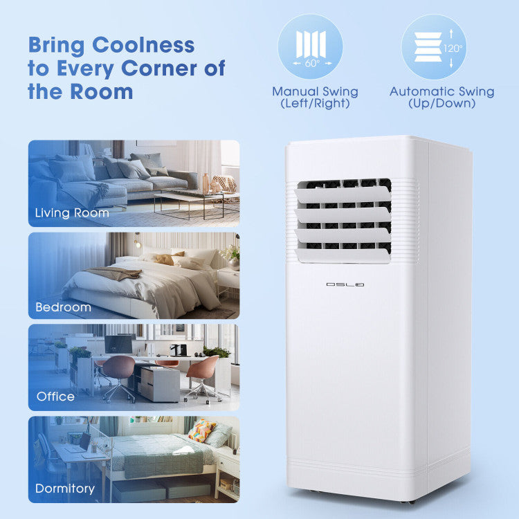 3-in-1 Multifunctional Air Conditioner Portable Evaporative Air Cooler AC with Dehumidifier Function and Smart Timer for Home Office