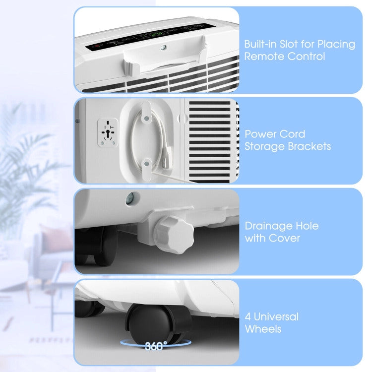 3-in-1 Multifunctional Air Conditioner Portable Evaporative Air Cooler AC with Dehumidifier Function and Smart Timer for Home Office