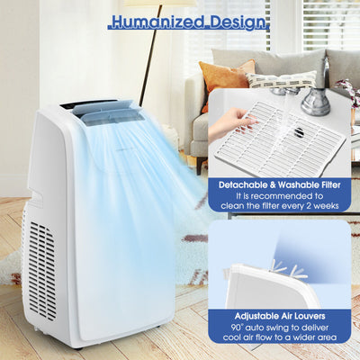 3-in-1 Multifunctional Air Conditioner Portable Evaporative Air Cooler AC with Dehumidifier Function and Smart Timer for Home Office