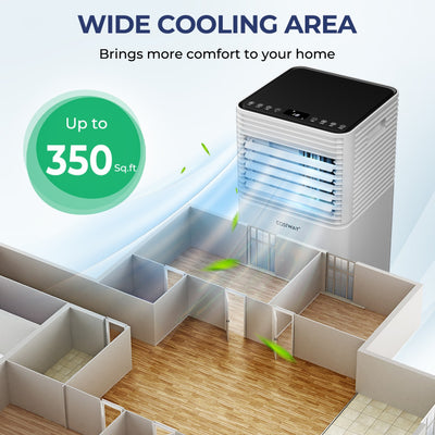 3-in-1 Portable Air Conditioner 10000 BTU AC Unit Air Cooler with Remote Control and 1-24 Hours Timer