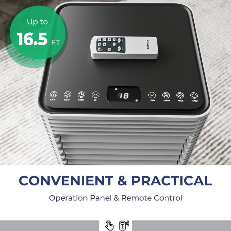 3-in-1 Portable Air Conditioner 10000 BTU AC Unit Air Cooler with Remote Control and 1-24 Hours Timer