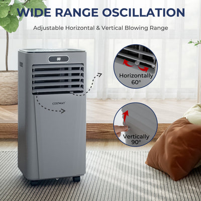 3-in-1 Portable Air Conditioner 10000BTU Air Cooler Fan with 24H Timer Function and Remote Control