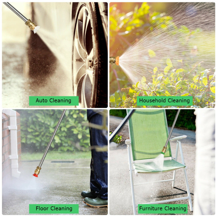 3500PSI Electric Pressure Washer 2.6GPM 1800W Portable High Power Washer Machine with 4 Nozzles