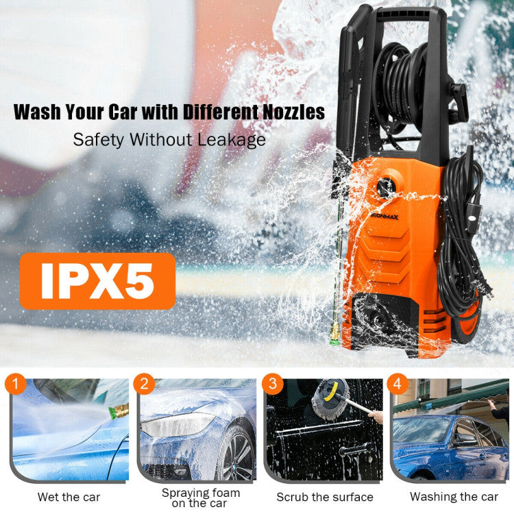 3500PSI Electric Pressure Washer 2.6GPM 1800W Portable High Power Washer Machine with 4 Nozzles