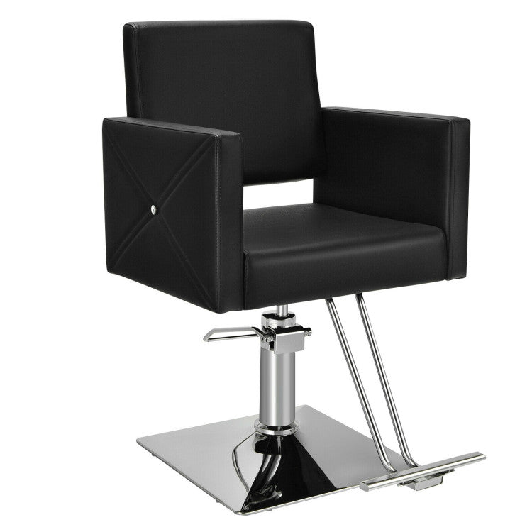360° Swivel Makeup Hair Salon Chair 330 LBS Height Adjustable Barber Chair with Cushion