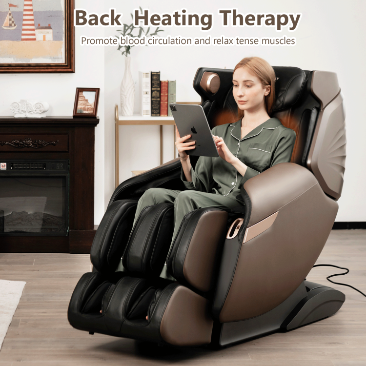 3D Zero Gravity Shiatsu Massage Chair SL-Track Full Body Electric Massage Recliner with 4 Massage Techniques and 4 Auto Modes